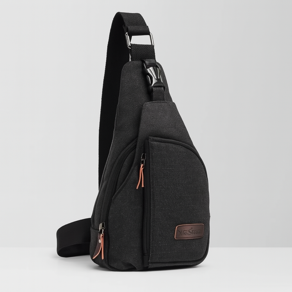 Stylish vintage unisex chest bag, ideal for travel & daily use. Durable sling bag, practical crossbody design.
