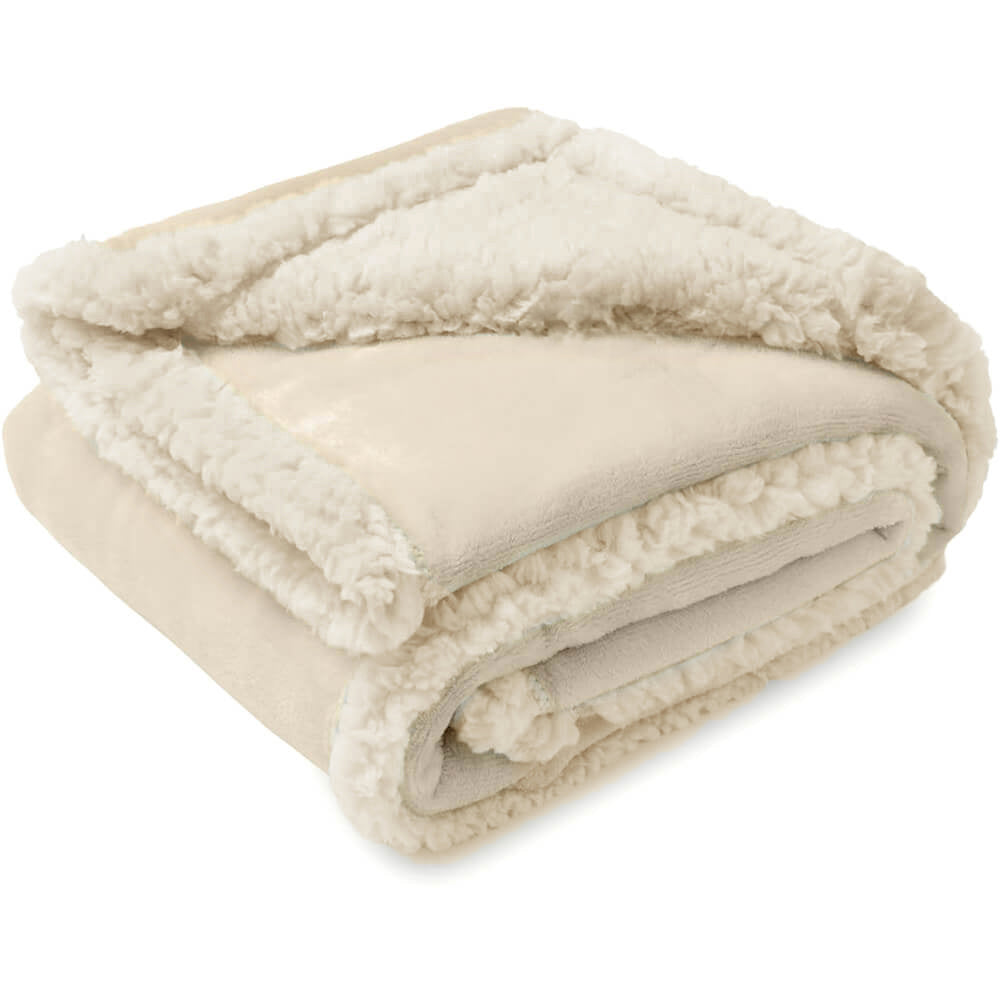 Durable dog blanket, waterproof flannel sherpa fleece, pet supplies for cozy comfort and home decor