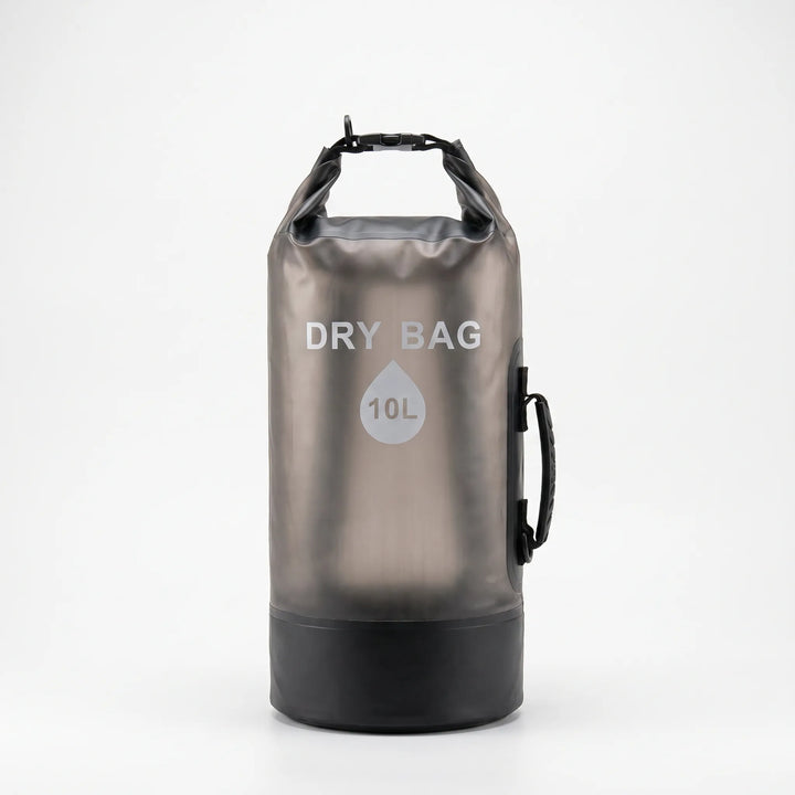 Durable dry bag with roll-top closure, ideal for hiking, camping & outdoor adventures.