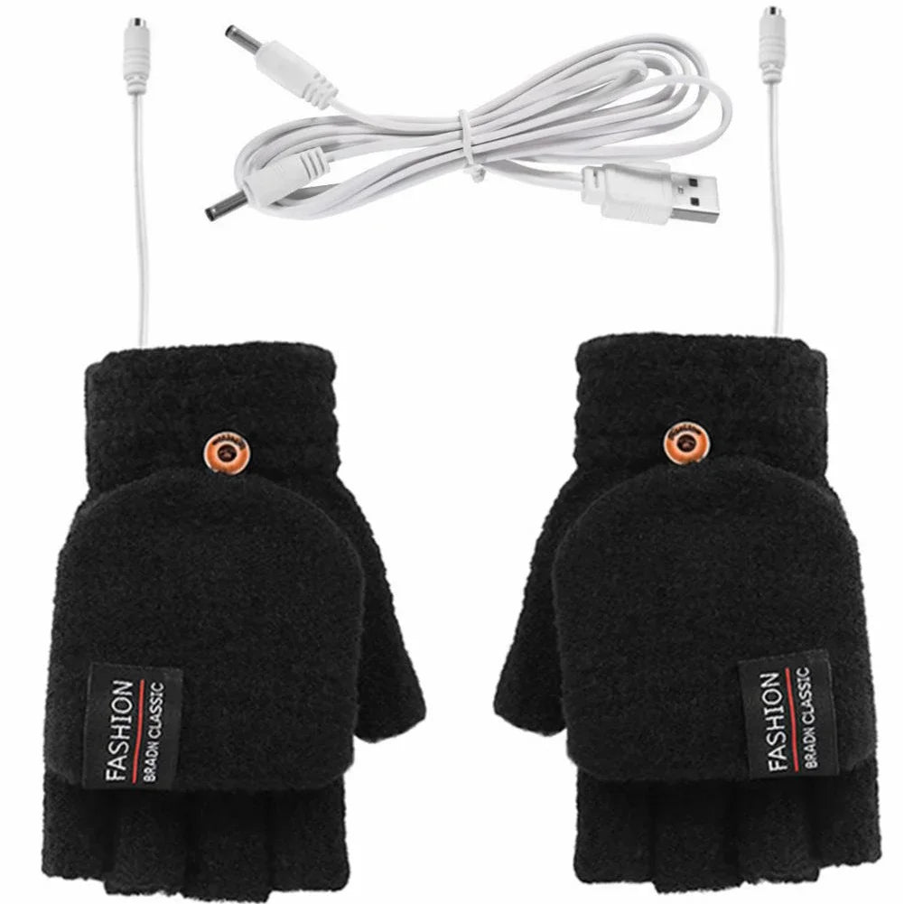 "USB wiederaufladbare beheizte Handschuhe, unisex, 3 Temperatureinstellungen, wintertauglich, in Blau, Grau, Kaffee, Tiefblau