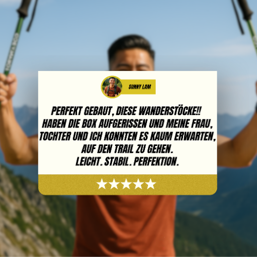 Verstellbare Wanderstöcke aus Aluminium, kompakt und faltbar, bieten Stabilität und Komfort für Trekking und Wanderungen.