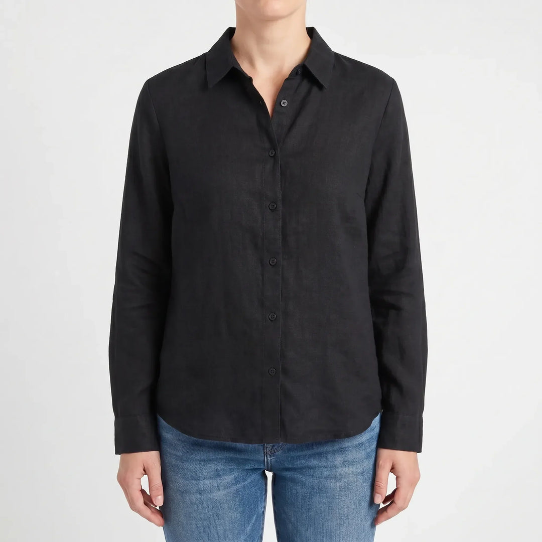 Relaxed fit Viola long-sleeve blouse. Stylish women's summer shirt, perfect for casual elegance.