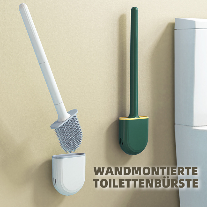 Wandmontierbare Toilettenbürste mit TPR Kopf, modernes Design, in verschiedenen Farben, für hygienische Badezimmerreinigung.