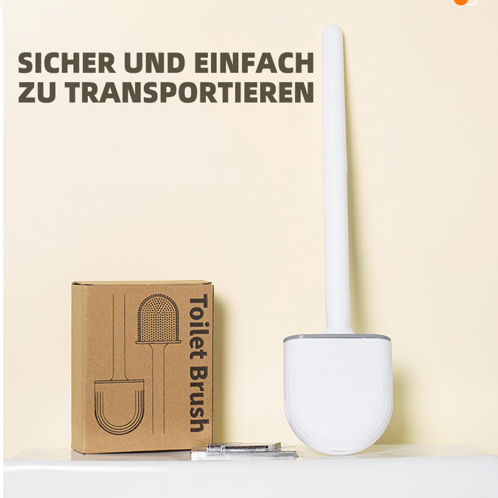 Wandmontierbare Toilettenbürste mit TPR Kopf, modernes Design, in verschiedenen Farben, für hygienische Badezimmerreinigung.