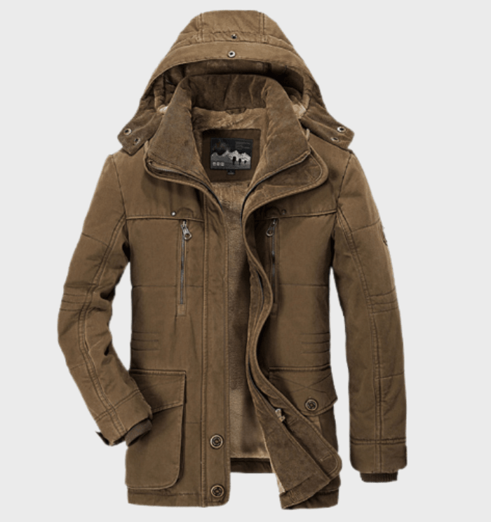 "Warme Herren Winterjacke, wasserdicht, atmungsaktiv, modernes Design, optimaler Wärmeschutz für kalte Tage."