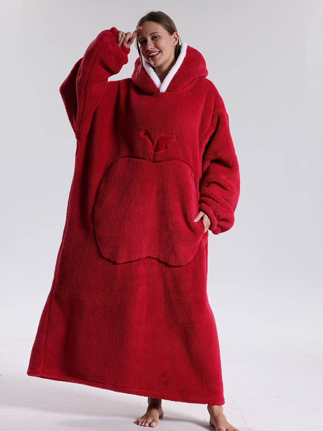 Super soft wearable blanket hoodie, ultimate comfort for relaxed lounge wear.