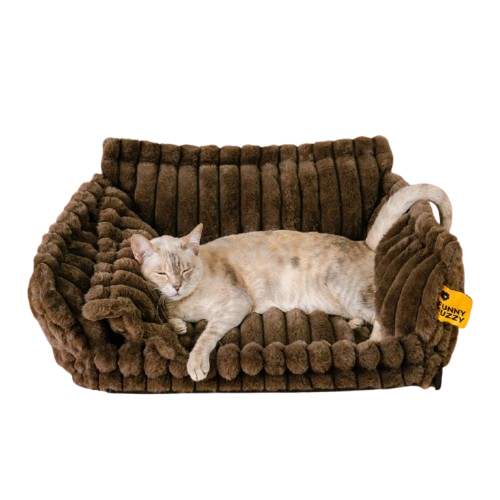 Washable Calming Cat Bed with Bolster Pillow for Joint Comfort