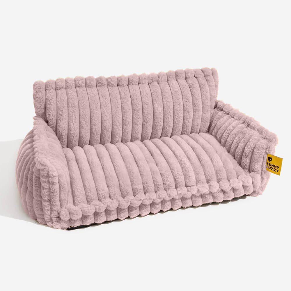 Washable calming cat bed with a pet's toy inside, indicating comfort and relaxation