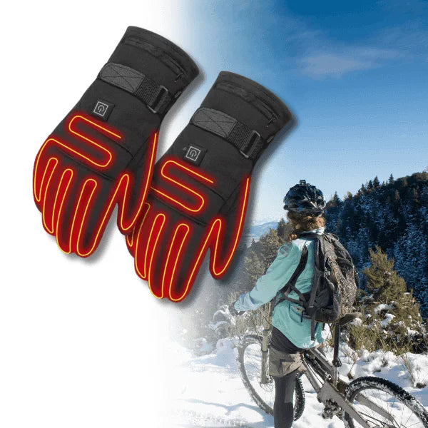 "Wasserdichte, elektrisch beheizte unisex Handschuhe für den Winter mit Fleece-Innenraum und Touchscreen-Funktion."