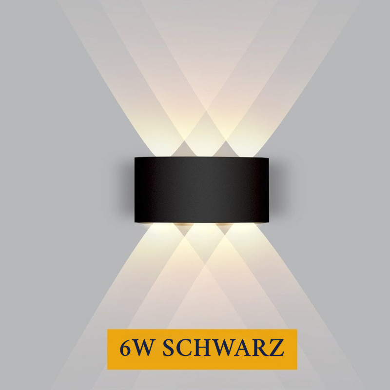 "Wasserdichte LED-Wandleuchte aus Aluminium, modernes Design, energieeffiziente Außenbeleuchtung, wetterfest, an Wand montier