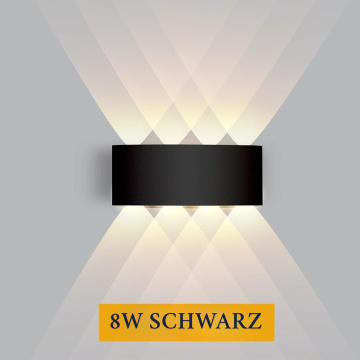 "Wasserdichte LED-Wandleuchte aus Aluminium, modernes Design, energieeffiziente Außenbeleuchtung, wetterfest, an Wand montier