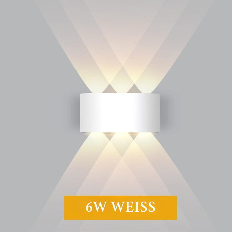 "Wasserdichte LED-Wandleuchte aus Aluminium, modernes Design, energieeffiziente Außenbeleuchtung, wetterfest, an Wand montier