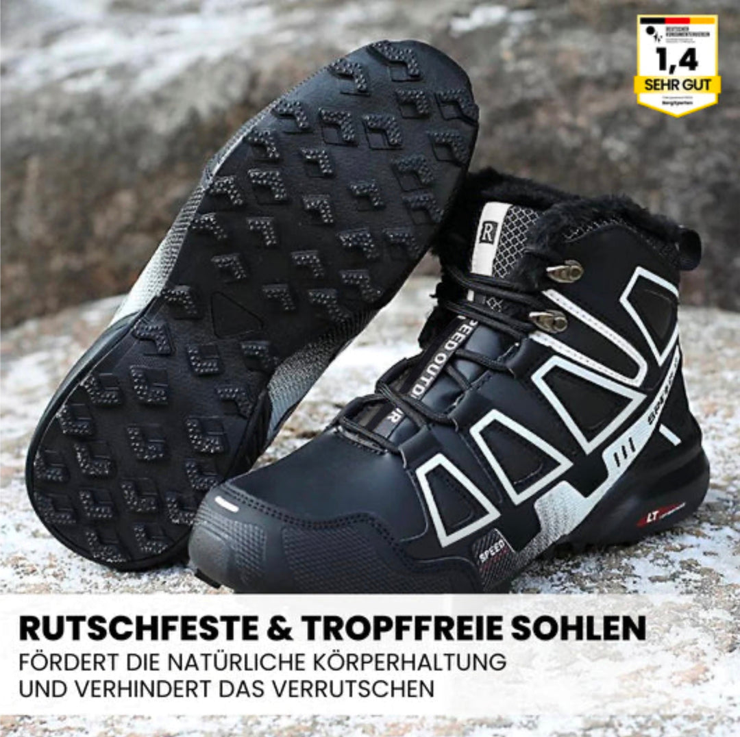 "Wasserdichte, rutschfeste Trekking- und Wanderschuhe, ideal für Outdoor-Abenteuer, leicht und orthopädisch empfohlen."