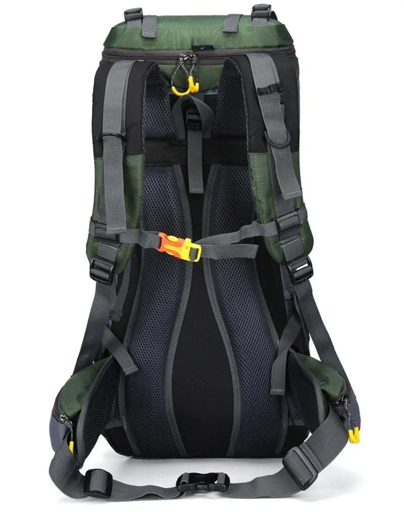 "Wasserdichter 60L Rucksack, robustes Design, geräumig, ergonomisch, ideal für Outdoor-Abenteuer und Reisen"