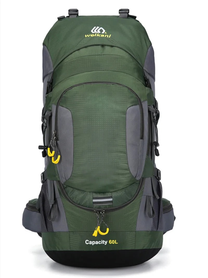 "Wasserdichter 60L Rucksack, robustes Design, geräumig, ergonomisch, ideal für Outdoor-Abenteuer und Reisen"
