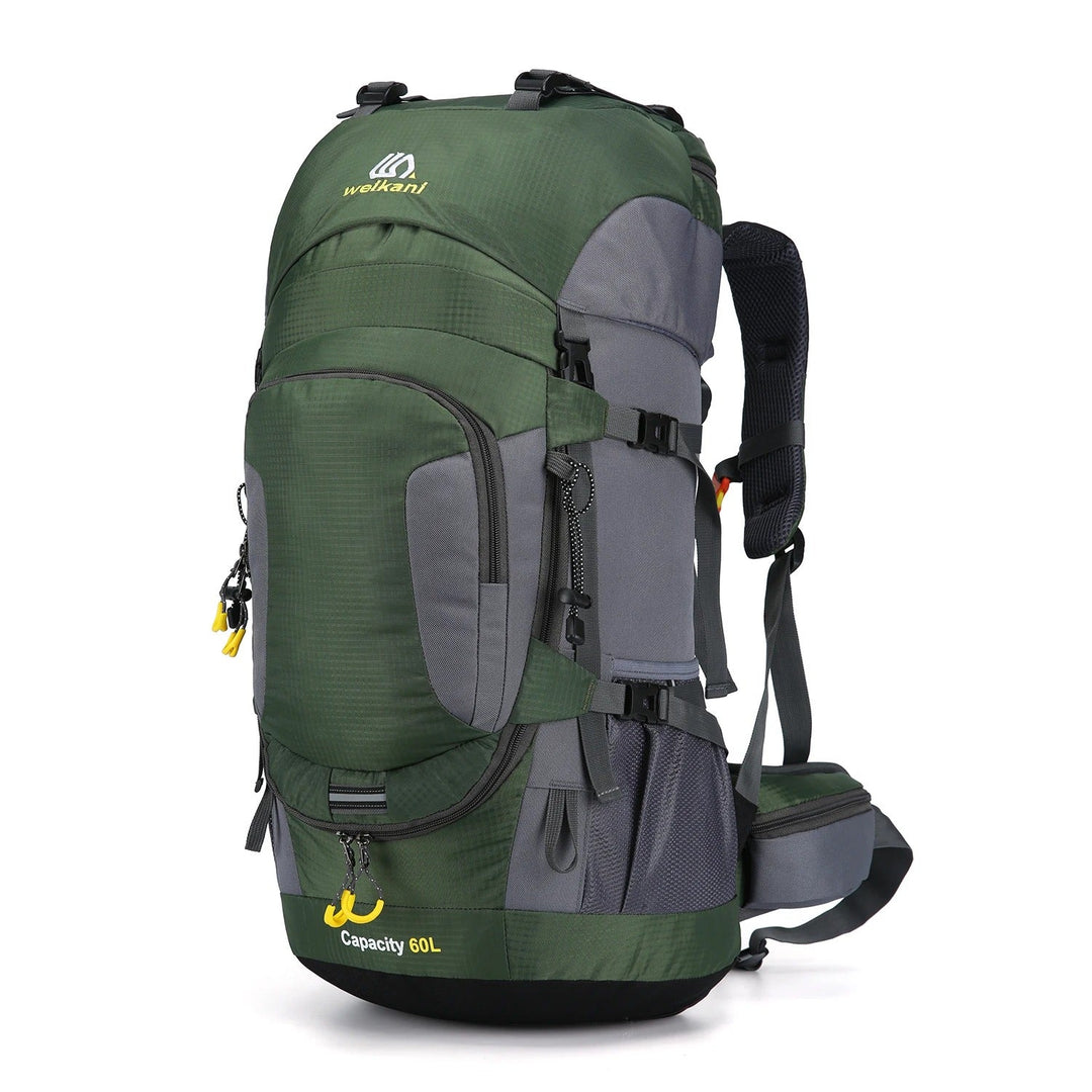 "Wasserdichter 60L Rucksack, robustes Design, geräumig, ergonomisch, ideal für Outdoor-Abenteuer und Reisen"