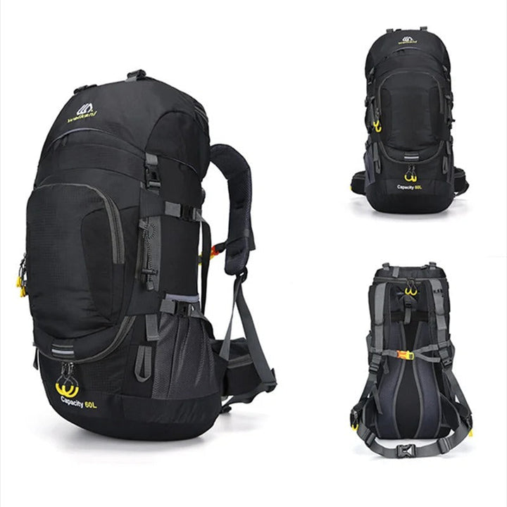 "Wasserdichter 60L Rucksack, robustes Design, geräumig, ergonomisch, ideal für Outdoor-Abenteuer und Reisen"