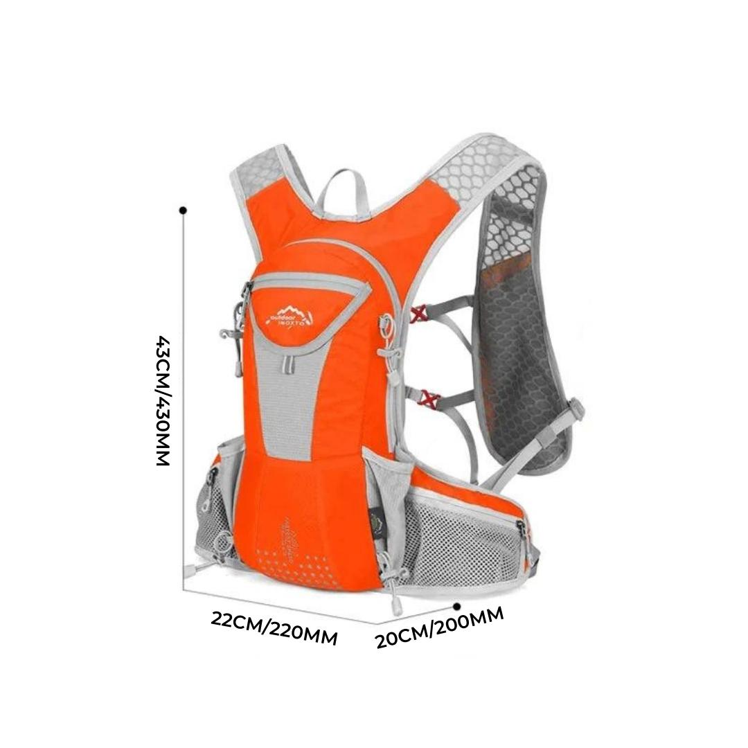 "Wasserdichter blauer Outdoor-Rucksack mit 2L Wasserblase, leicht und verstellbar, ideal für Abenteuer und Sport."