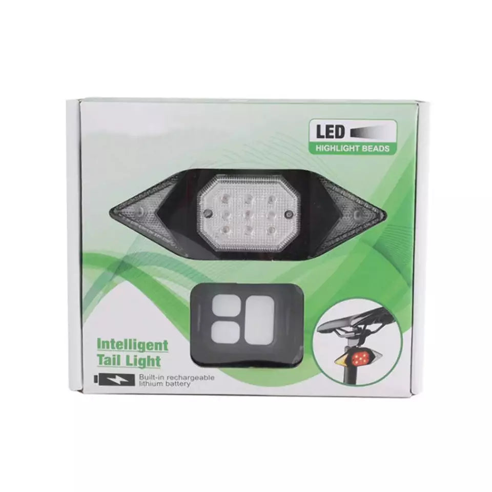 "Wasserdichter LED Fahrradblinker, kabellos, mit USB-Anschluss; geeignet für alle Wetterbedingungen, einfache Montage."