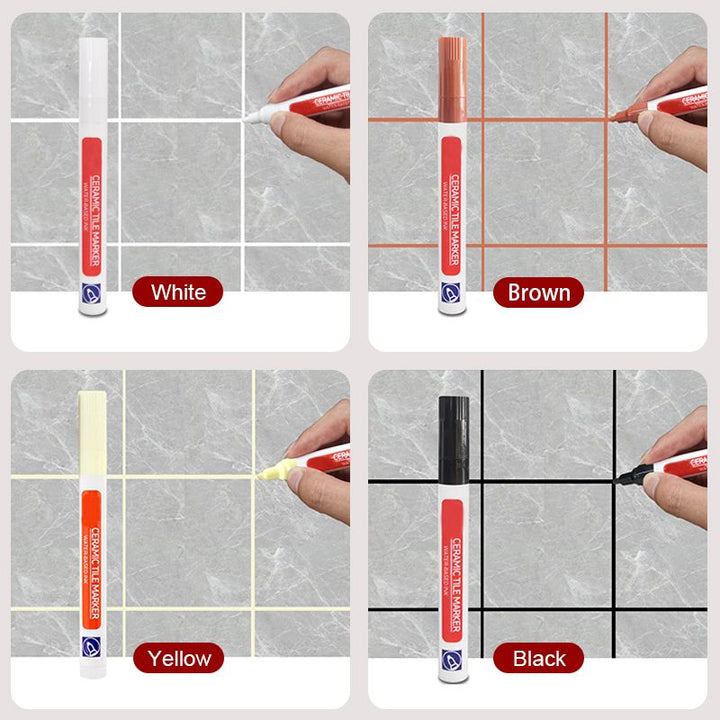 "Wasserfester Fugenstift für makellose Fliesenfugen, resistent gegen Schimmel, in verschiedenen Farben erhältlich"