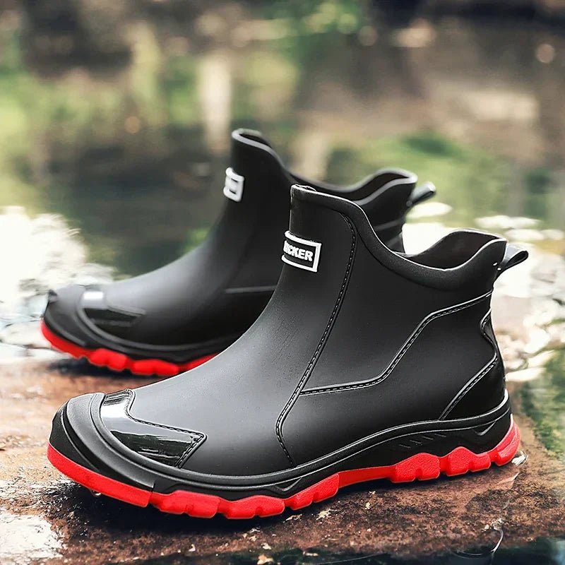 Stylish women's waterproof Chelsea boots. Comfortable slip-on ankle rain footwear for wet conditions.