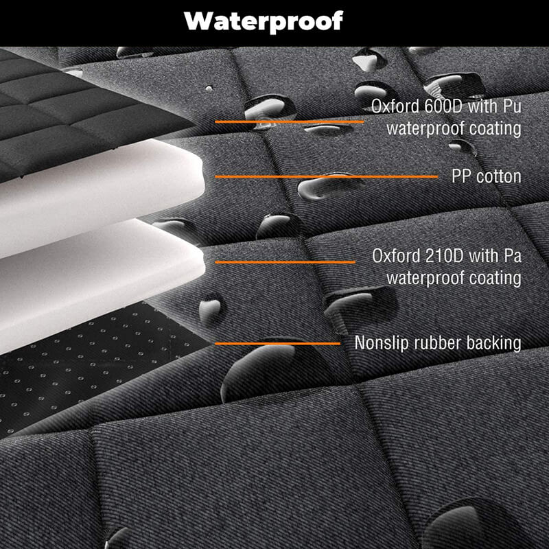Heavy-duty dog car seat cover, durable pet travel bed, car protection