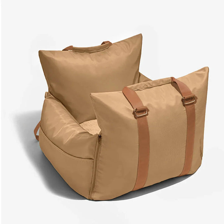 Waterproof oxford fabric pet car bed for dogs & cats, removable cover, portable travel accessory