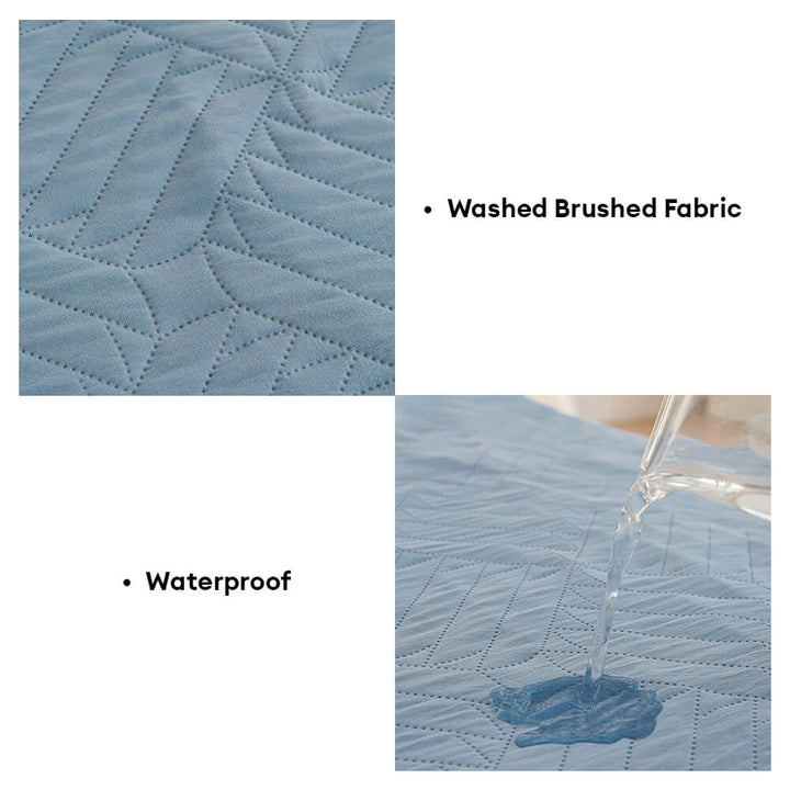Unisex pet blanket covering a section of a sofa, providing waterproof and washable bed cover for pets.