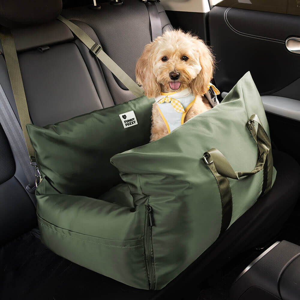Universal fit waterproof dog car seat bed, easy buckles