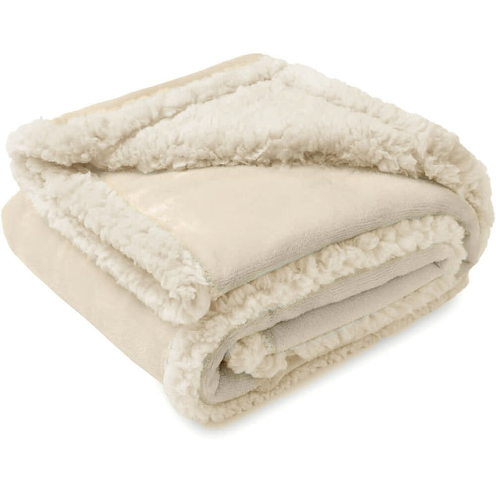 Pet blanket, waterproof flannel sherpa fleece, durable furniture protector