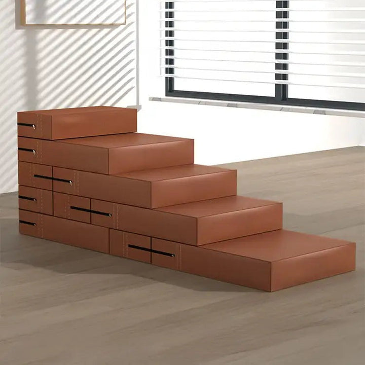 Side view of waterproof PU leather pet furniture, dog ramp for small and large pets, easy to clean