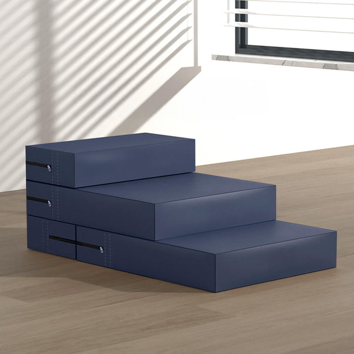Modern pet furniture: waterproof multi-level stairs, faux leather for pet joint health.
