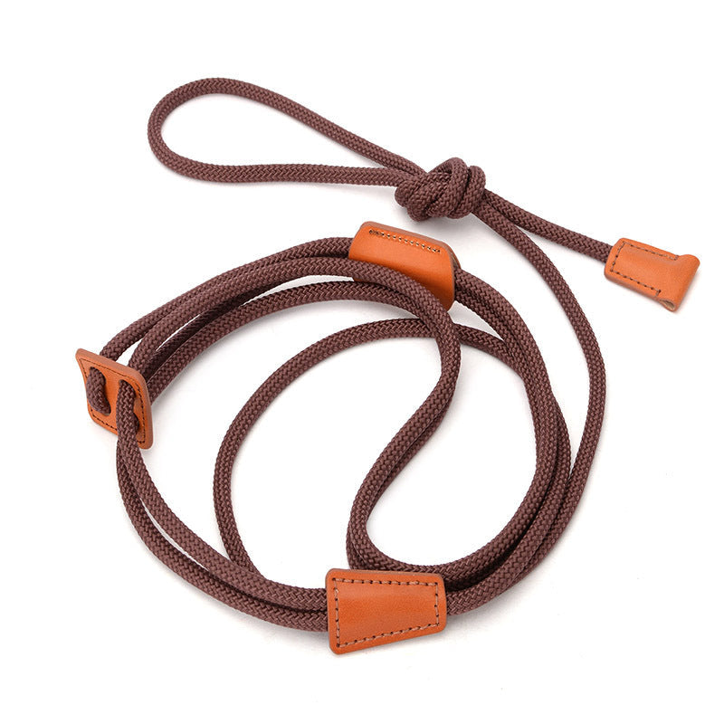 Weatherproof nylon dog leash, red, for outdoor training and daily walks. Durable pet supply.