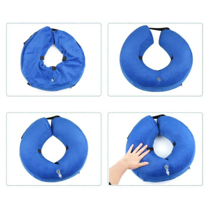 "Weicher, aufblasbarer Halskragen für Hunde, ideal zur Genesung, flexibles Design, sorgt für Komfort ohne Bewegungseinschränk