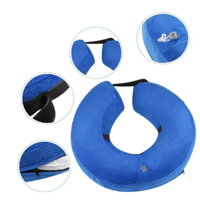 "Weicher, aufblasbarer Halskragen für Hunde, ideal zur Genesung, flexibles Design, sorgt für Komfort ohne Bewegungseinschränk