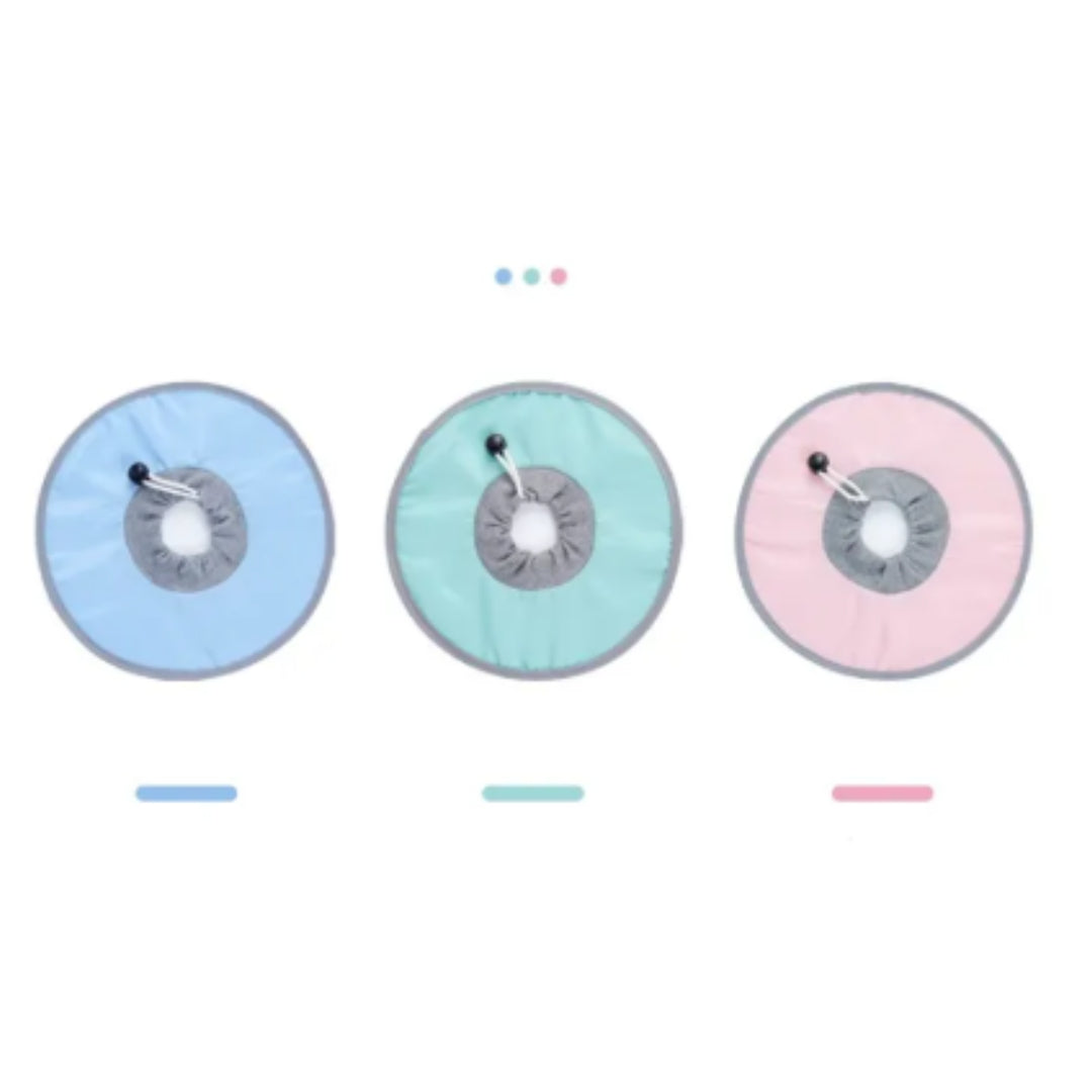 "Weicher Haustier-Schutzkragen für Hunde und Katzen, extra weich, verstellbar, in Blau, Grün oder Rosa, pflegeleicht."