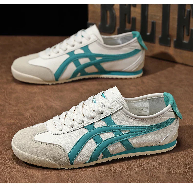 "Weiße Sommer-Sneakers mit geometrischem Muster und bequemer Passform für Damen, ideal für stilbewusste Outfits"