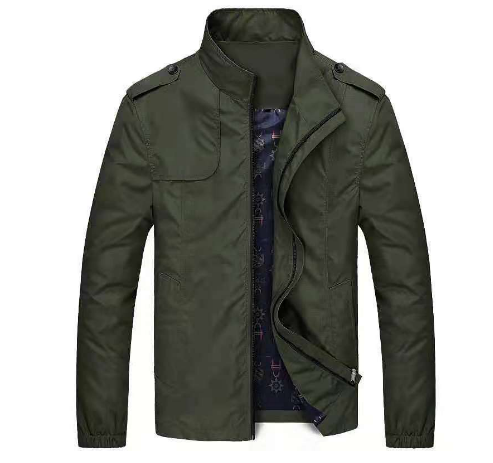 Winddichte Herrenjacke mit Reißverschluss in modernem Design, ideal für Outdoor-Aktivitäten und verschiedene Anlässe.