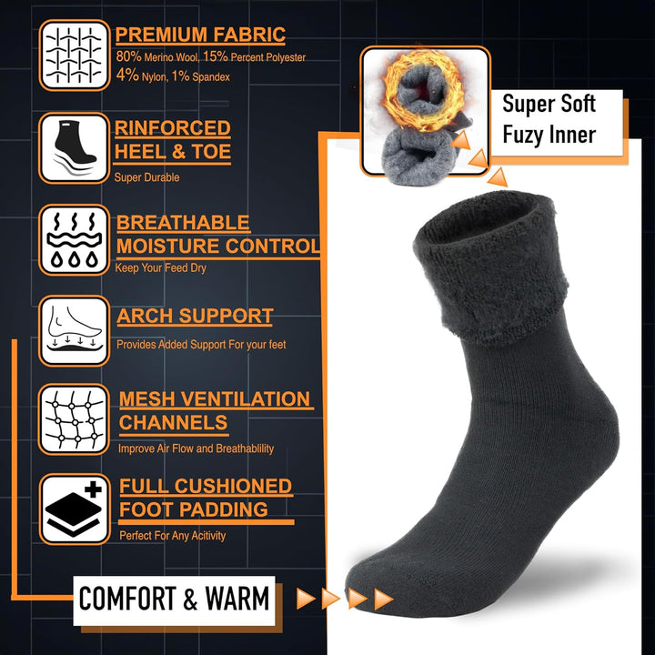 HeatGrip technology thermal socks provide extreme warmth & comfort in winter boots.