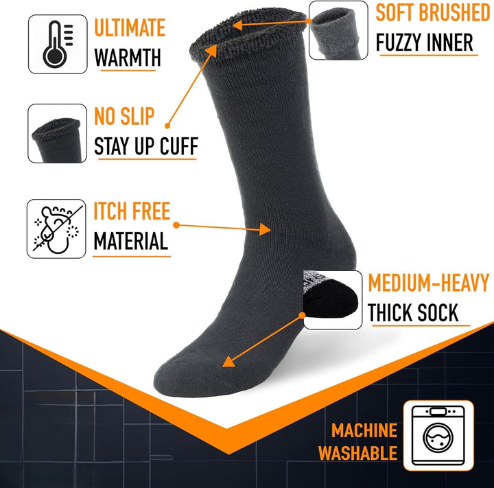 Outdoor thermal boot socks for men & women, insulated & warm for extreme cold adventures.