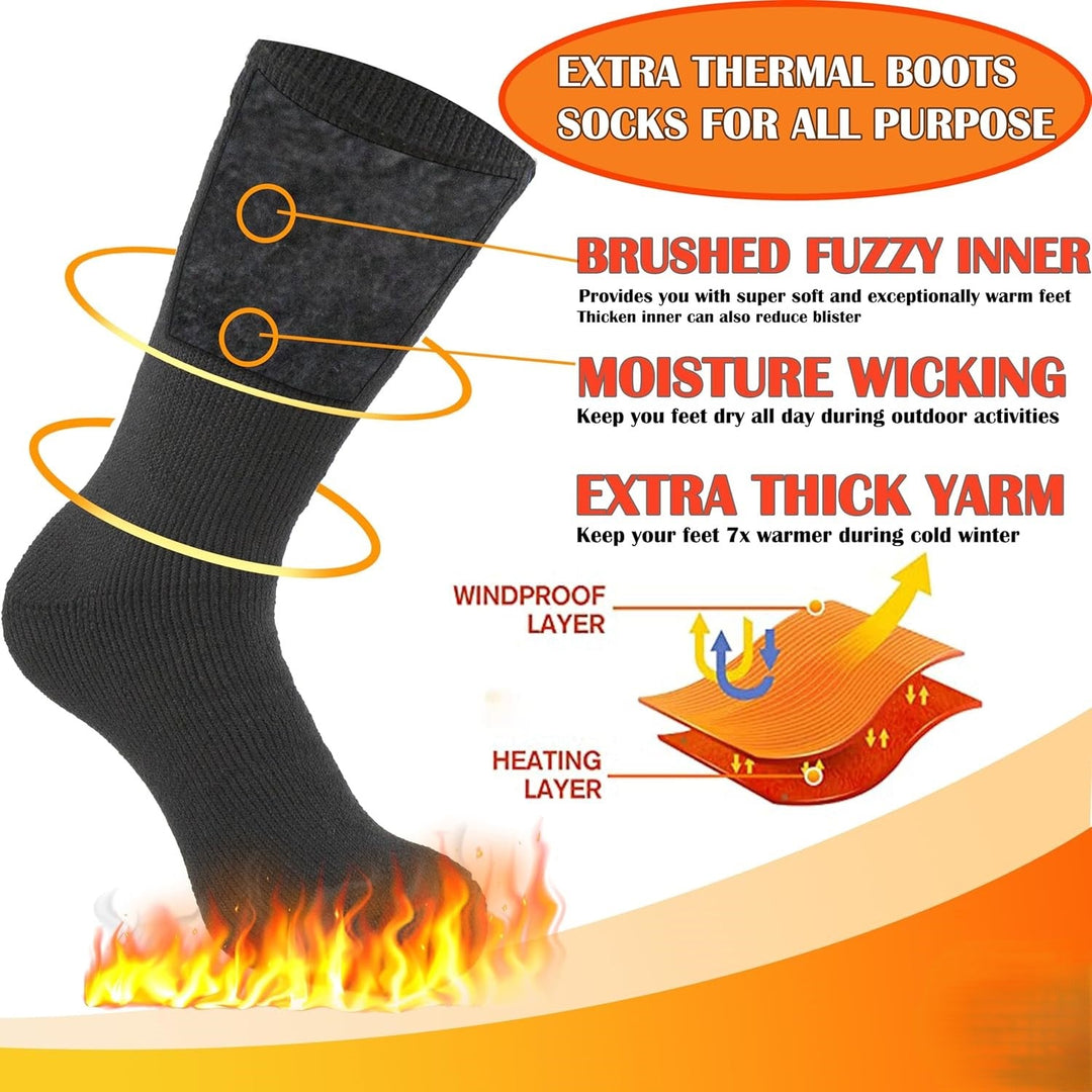 Comfortable & durable thermal winter boot socks for extreme cold, keeping feet warm.