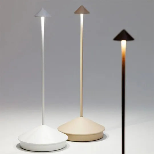 Dimmable wireless LED table lamp for modern home decor. Portable & rechargeable, perfect for indoor/outdoor.