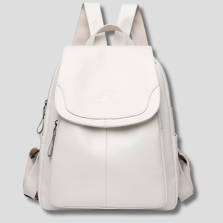 Women's anti-theft backpack with stylish flap design, perfect for secure daily use & travel.
