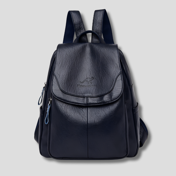 Fashionable ladies' anti-theft backpack, featuring a secure flap closure for peace of mind.