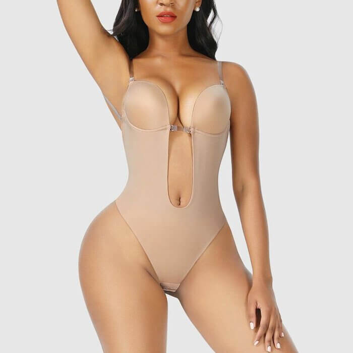Women's backless body shaper for seamless formal event styling & evening dresses. Invisible support & sculpting.