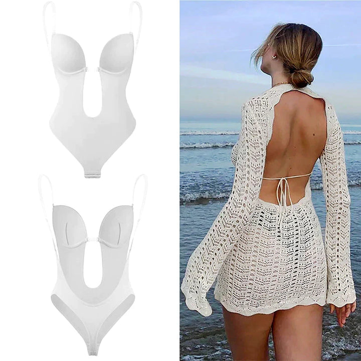 Comfortable women's backless body shaper, perfect for enhancing figure & smoothing under formal & evening dresses.