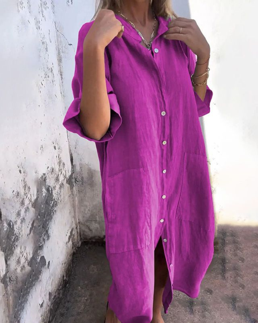Elegant women's boho floral maxi dress, a versatile button-down for casual outings or chic vacation looks.