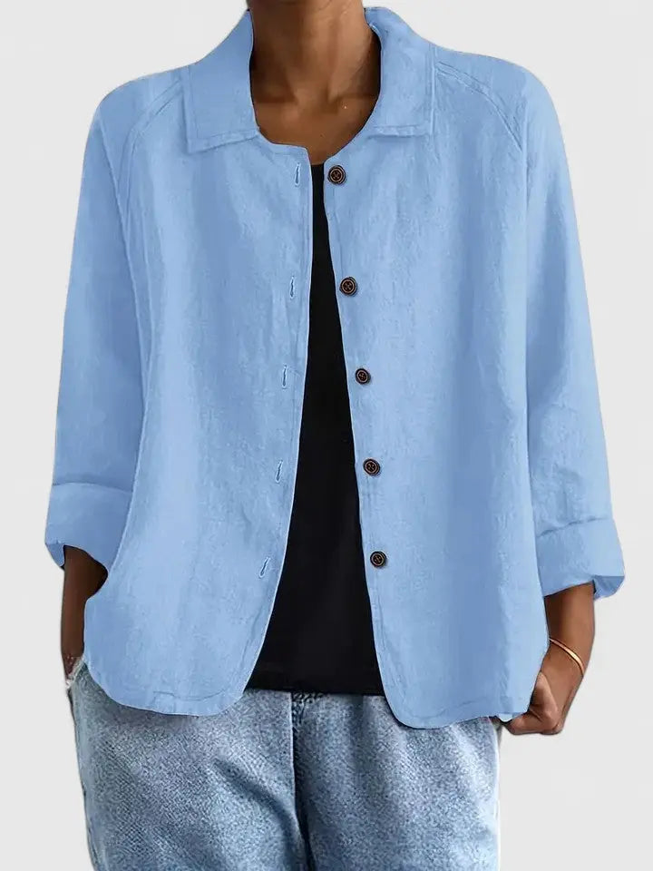 Simple women's comfortable light top, perfect for everyday minimalist style.