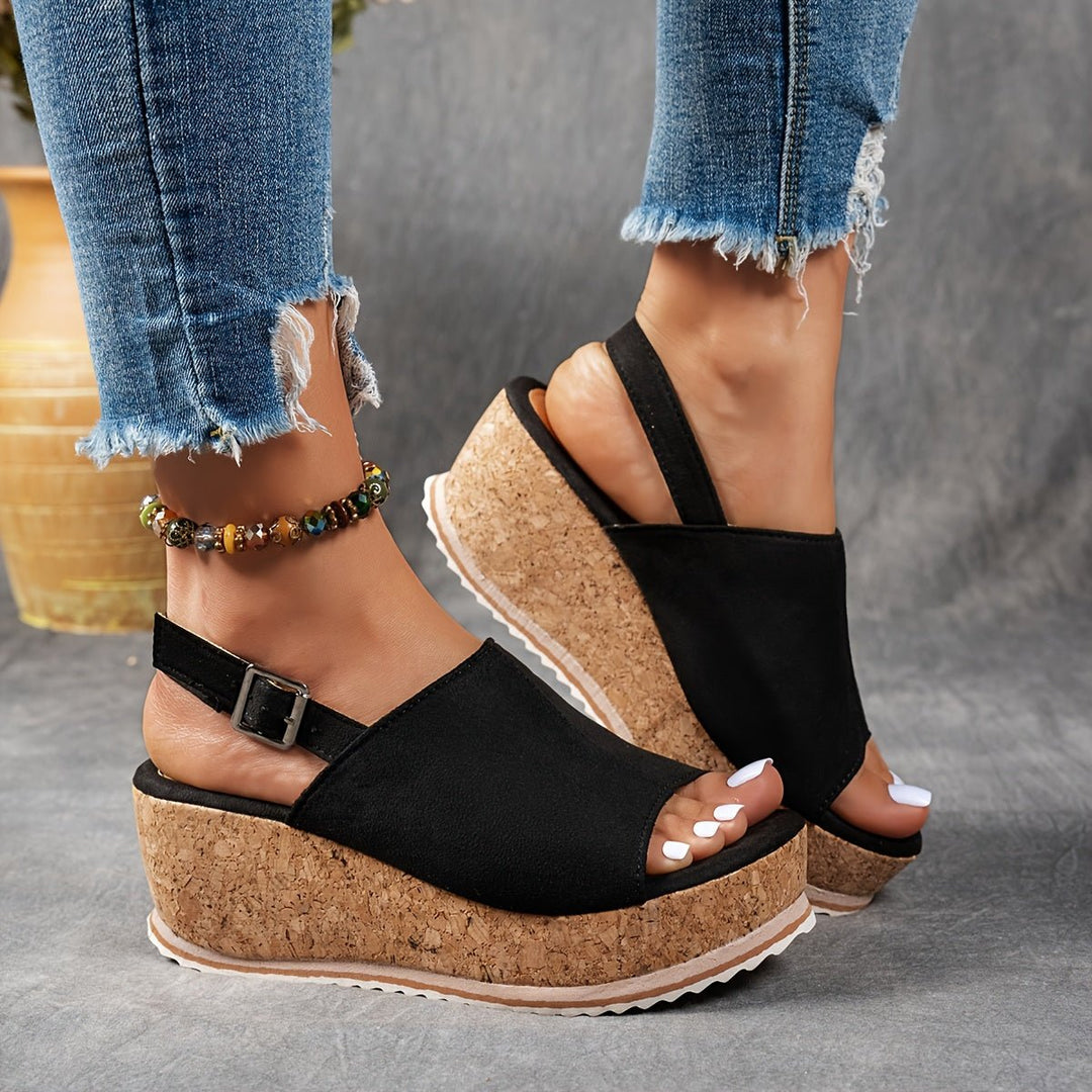 Versatile women's leopard print platform wedge sandals, offering comfort and style for warm weather.