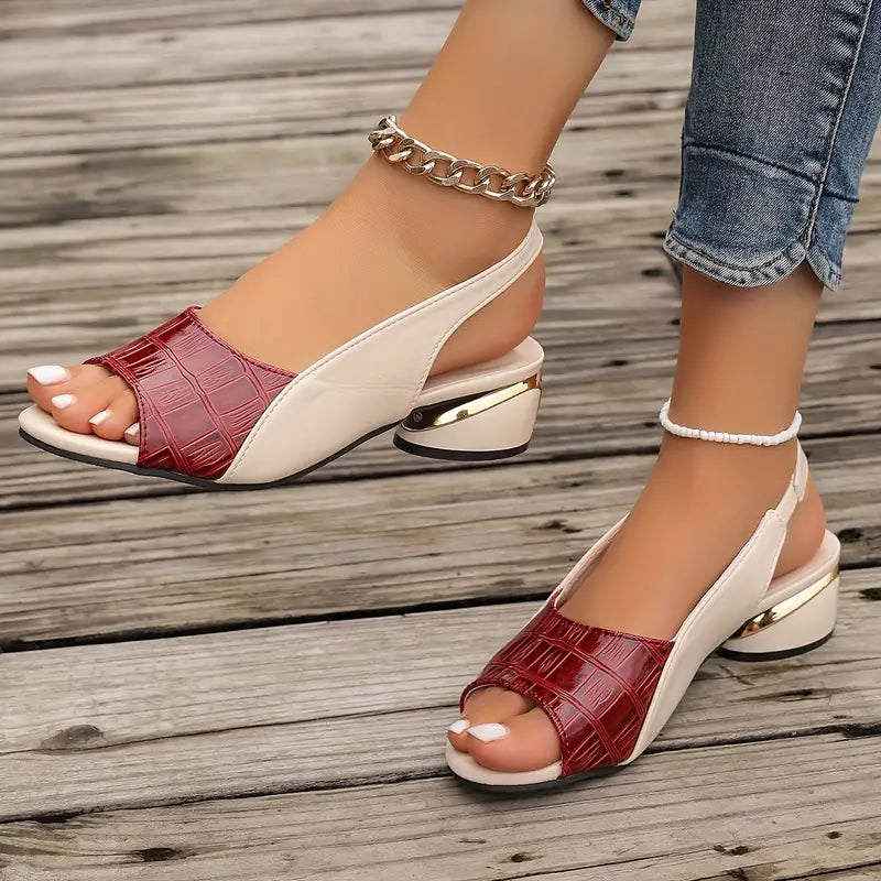 Elegant women's slip-on leather sandals. Versatile comfort footwear ideal for casual outings & vacation.